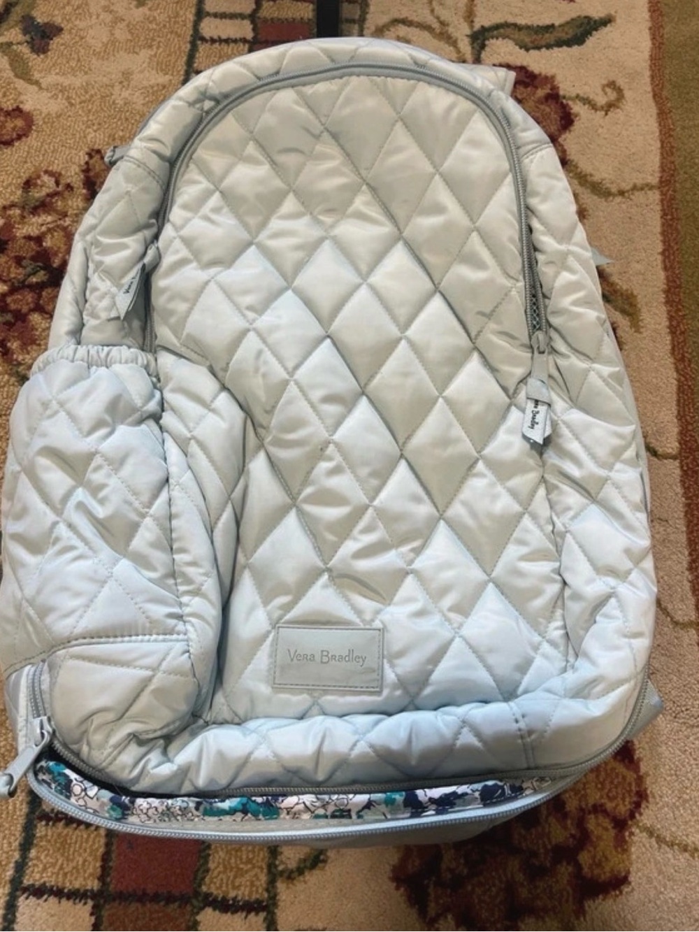 Vera Bradley Quilted Pale Blue carry on Backpack